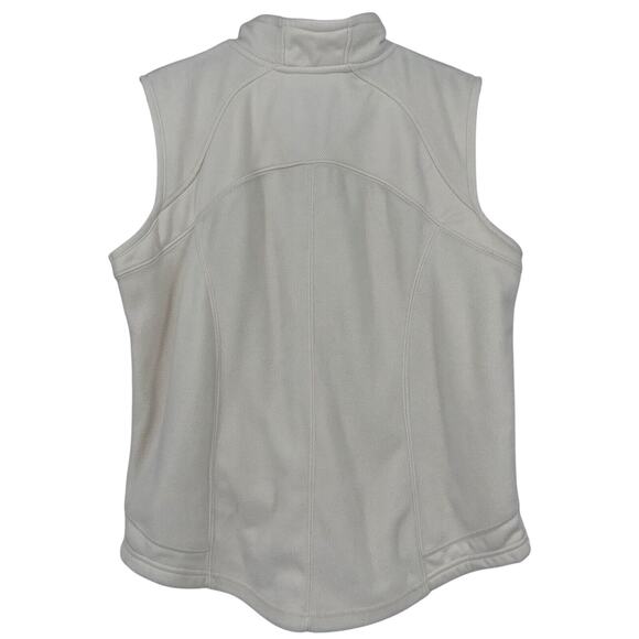 CABELA'S Women's Fleece Vest Cream Large Full Zip Pockets Outdoors Winter EUC - Picture 2 of 13